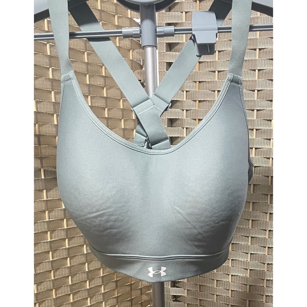 Under Armour Infinity High Sports Bra Sage Green High Support XL Women's